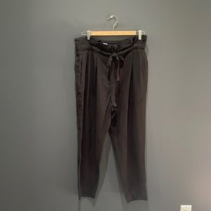 Black H&M pants with paper bag waist